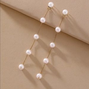 Faux Pearl Drop Earrings